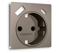Накладка для розетки с заземлением и со шторками и 2хUSB type A и C Ambrella Volt Quant AP6400