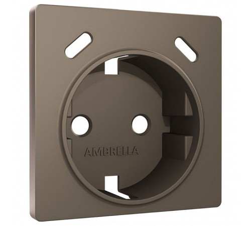 Накладка для розетки с заземлением и со шторками и 2хUSB type С Ambrella Volt ALFA AP6405