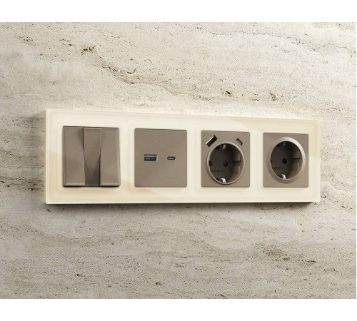 Накладка для розетки type A и C Ambrella Volt Quant AP6410