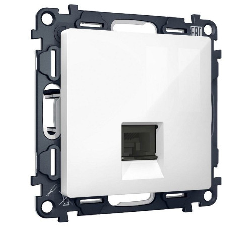 Розетка Ethernet RJ-45 и со шторками, без рамки Ambrella Volt ALFA MA112005
