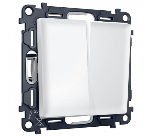 Выключатель перекрестный двухклавишный без рамки Ambrella Volt MA MA123030