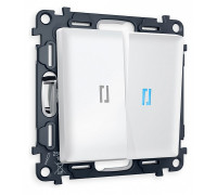 Выключатель двухклавишный с подсветкой без рамки Ambrella Volt Quant MA124020