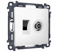 Механизм ТВ-розетки оконечные и розетки Ethernet RJ-45 со шторкам Ambrella Volt MA MA132510