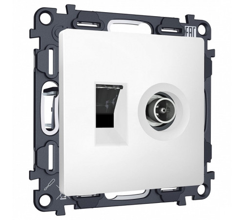 Механизм ТВ-розетки оконечные и розетки Ethernet RJ-45 со шторкам Ambrella Volt MA MA132510