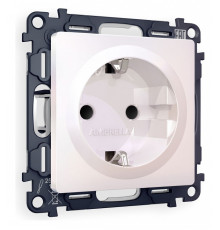 Розетка с заземлением и со шторкой, без рамки Ambrella Volt Quant MA207010