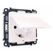 Розетка с заземлением и со шторкой, без рамки с крышкой Ambrella Volt Quant MA208010