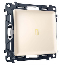 Выключатель самовозвратный одноклавишный с подсветкой, без рамки Ambrella Volt MA MA322050