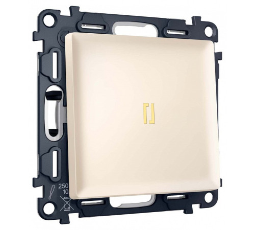 Выключатель самовозвратный одноклавишный с подсветкой, без рамки Ambrella Volt MA MA322050