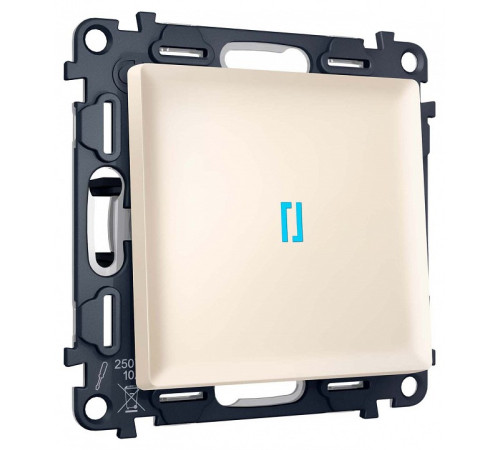 Выключатель самовозвратный одноклавишный с подсветкой, без рамки Ambrella Volt MA MA322060