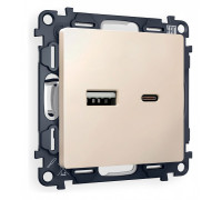 Розетка 2хUSB type A и C без рамки Ambrella Volt Quant MA331010