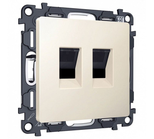 Розетка двойная Ethernet RJ-45 без рамки Ambrella Volt MA MA332110