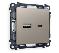 Розетка 2хUSB type A и C без рамки Ambrella Volt Quant MA371010