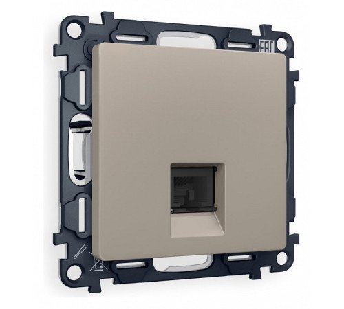 Розетка Ethernet RJ-45 и со шторками, без рамки Ambrella Volt Quant MA372010