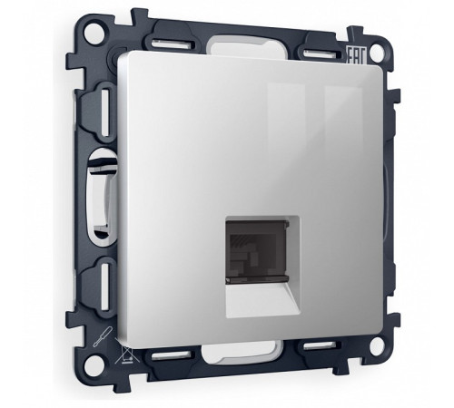 Розетка Ethernet RJ-45 и со шторками, без рамки Ambrella Volt ALFA MA412005