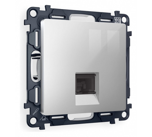 Розетка Ethernet RJ-45 и со шторками, без рамки Ambrella Volt Quant MA412010