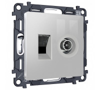 ТВ-розетка и розетка Ethernet RJ-45 без рамки Ambrella Volt ALFA MA412510