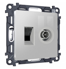 ТВ-розетка и розетка Ethernet RJ-45 без рамки Ambrella Volt ALFA MA412510