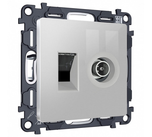 ТВ-розетка и розетка Ethernet RJ-45 без рамки Ambrella Volt ALFA MA412510