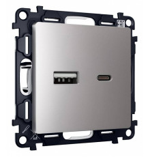 Розетка 2хUSB type A и C без рамки Ambrella Volt Quant MA511010