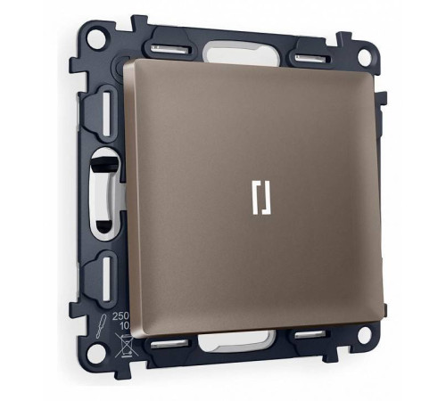 Выключатель одноклавишный с подсветкой без рамки Ambrella Volt Quant MA632015