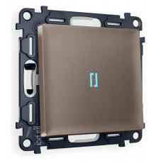 Выключатель одноклавишный с подсветкой без рамки Ambrella Volt Quant MA632020