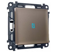 Выключатель самовозвратный одноклавишный с подсветкой, без рамки Ambrella Volt MA MA632060