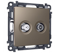 ТВ-розетка и SAT-розетка оконечная без рамки Ambrella Volt ALFA MA643310