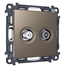 ТВ-розетка и SAT-розетка оконечная без рамки Ambrella Volt ALFA MA643310