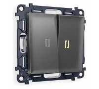 Выключатель проходной двухклавишный с подсветкой Ambrella Volt Quant MA654030