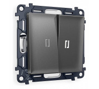 Выключатель проходной двухклавишный с подсветкой Ambrella Volt Quant MA654035