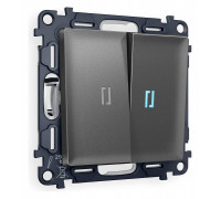 Выключатель проходной двухклавишный с подсветкой Ambrella Volt Quant MA654040