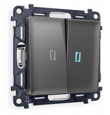 Выключатель проходной двухклавишный с подсветкой Ambrella Volt Quant MA654040