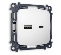 Розетка 2хUSB type A и C без рамки Ambrella Volt Quant MO131010