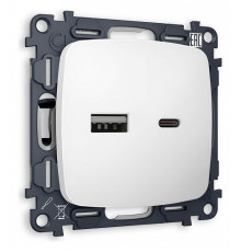 Розетка 2хUSB type A и C без рамки Ambrella Volt Quant MO131010