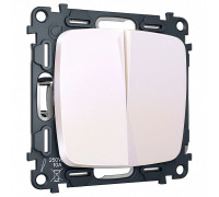 Выключатель перекрестный двухклавишный без рамки Ambrella Volt OMEGA MO203030