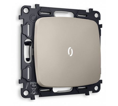 Выключатель одноклавишный с подсветкой без рамки Ambrella Volt Quant MO362015