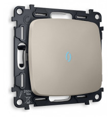 Выключатель одноклавишный с подсветкой без рамки Ambrella Volt Quant MO362020