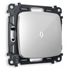 Выключатель проходной одноклавишный с подсветкой без рамки Ambrella Volt Quant MO402035