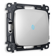 Выключатель проходной одноклавишный с подсветкой без рамки Ambrella Volt Quant MO402040