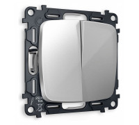 Выключатель двухклавишный без рамки Ambrella Volt Quant MO403010