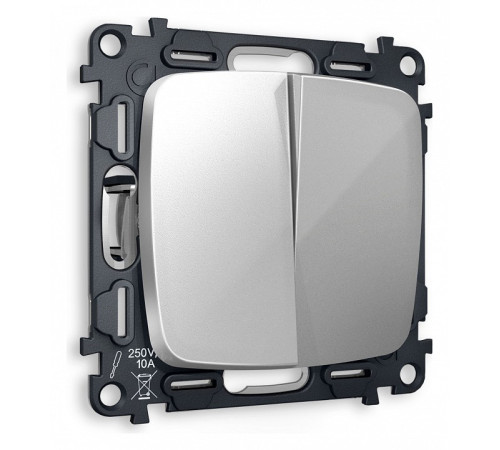 Выключатель двухклавишный без рамки Ambrella Volt Quant MO403010