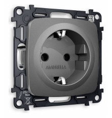 Розетка с заземлением, без рамки Ambrella Volt Quant MO656010