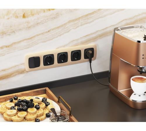 Выключатель перекрестный двухклавишный без рамки Ambrella Volt OMEGA MO803030