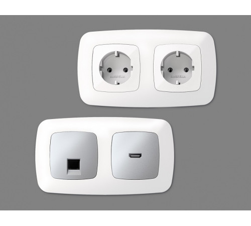 Рамка на 4 поста Ambrella Volt Ecta OF140124