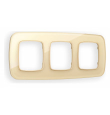 Рамка на 3 поста Ambrella Volt Radian Стекло органическое OF320603