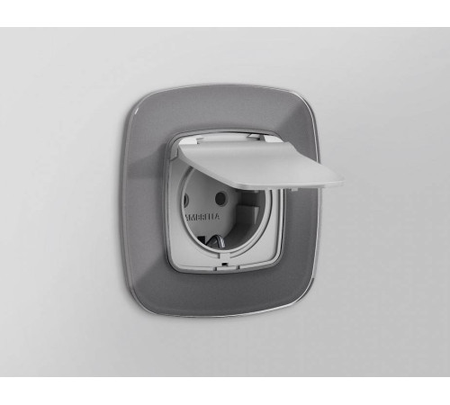 Рамка на 1 пост Ambrella Volt Radian Стекло органическое OF320651