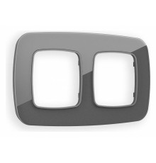 Рамка на 2 поста Ambrella Volt Radian Стекло органическое OF320652