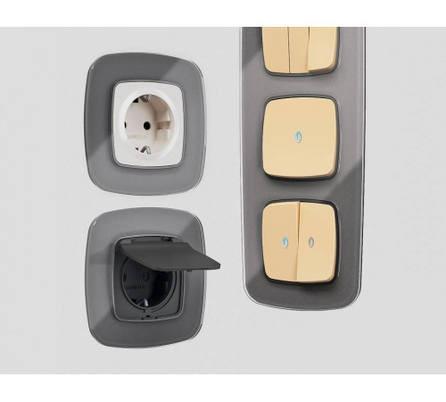 Рамка на 2 поста Ambrella Volt Radian Стекло органическое OF320652