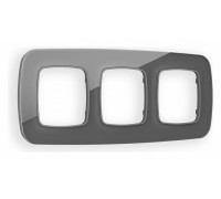 Рамка на 3 поста Ambrella Volt Radian Стекло органическое OF320653