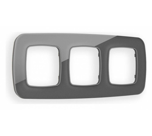 Рамка на 3 поста Ambrella Volt Radian Стекло органическое OF320653